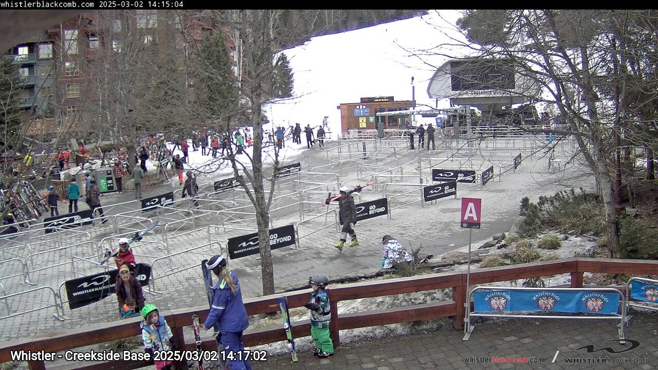 Webcam frame from Whistler - Creekside Base on 2025/03/02