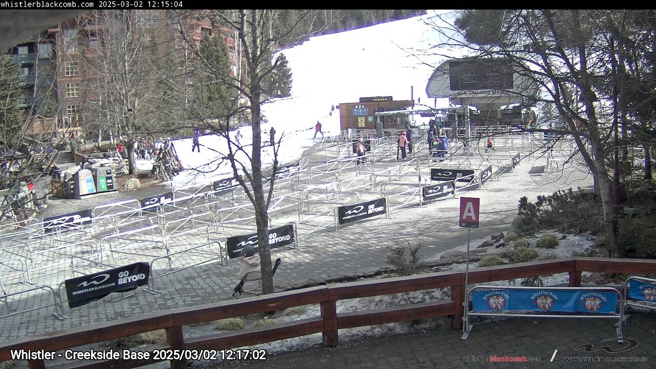 Webcam frame from Whistler - Creekside Base at 2025/03/02 12:00