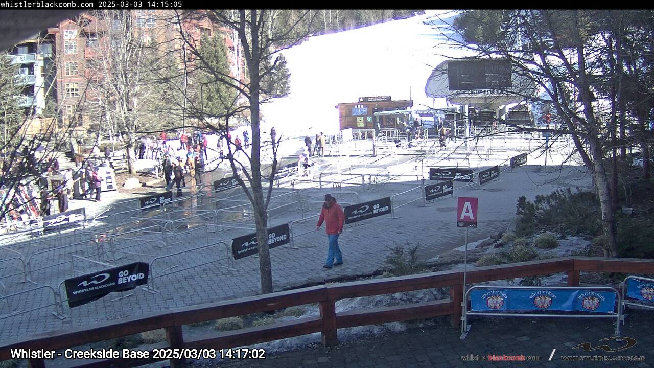 Webcam frame from Whistler - Creekside Base on 2025/03/03