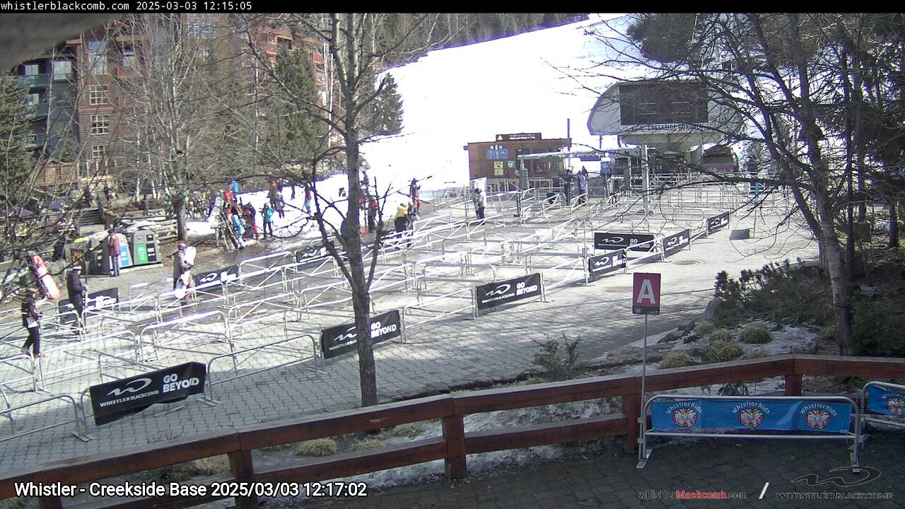 Webcam frame from Whistler - Creekside Base at 2025/03/03 12:00