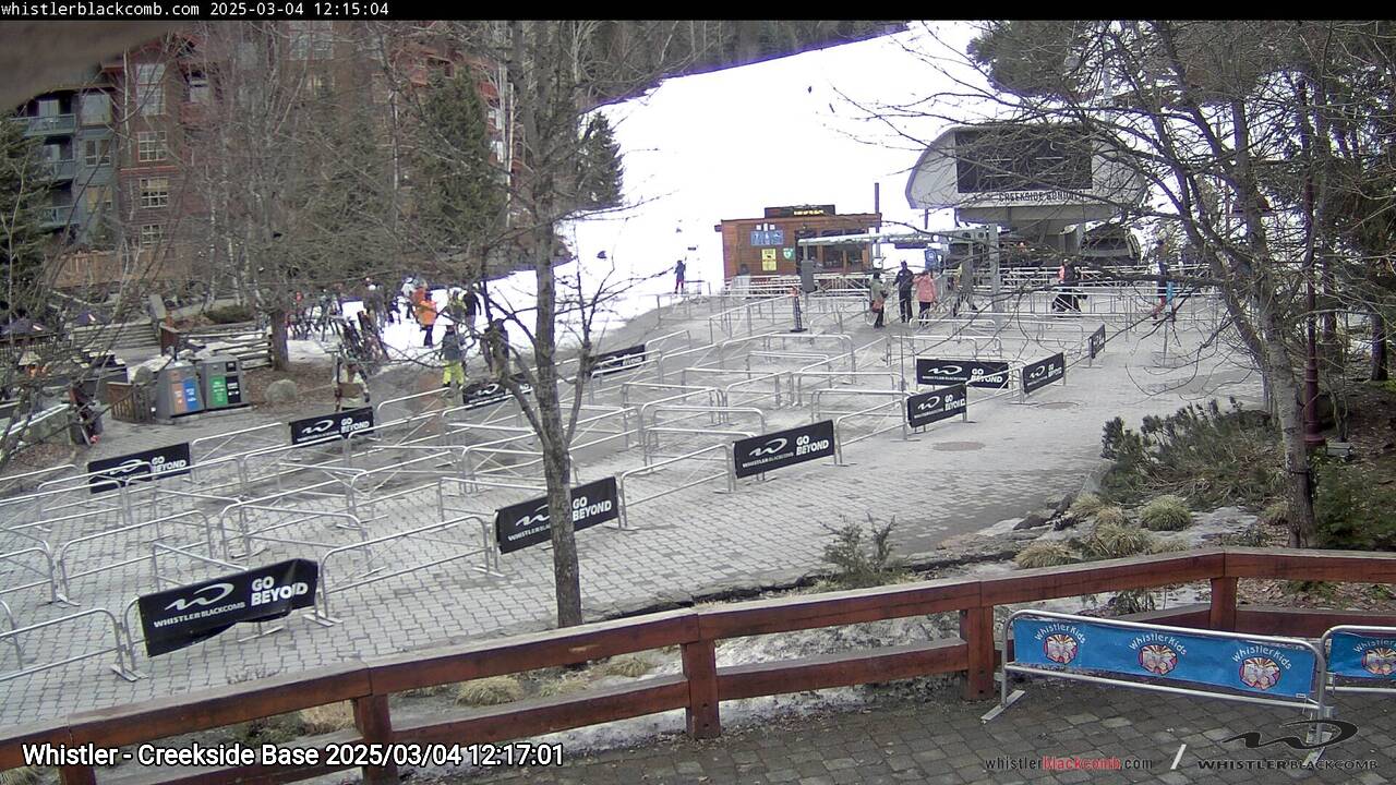 Webcam frame from Whistler - Creekside Base at 2025/03/04 12:00