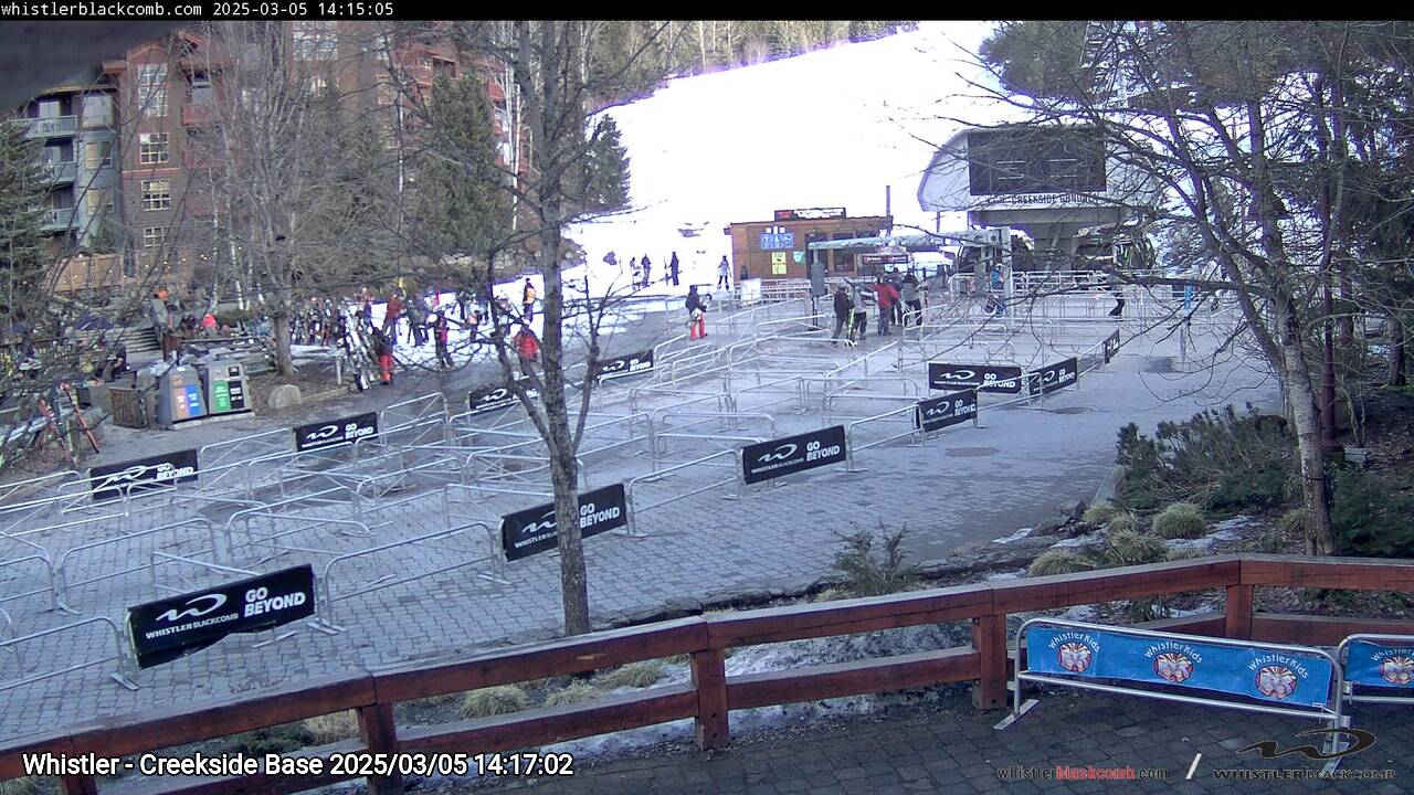 Webcam frame from Whistler - Creekside Base on 2025/03/05