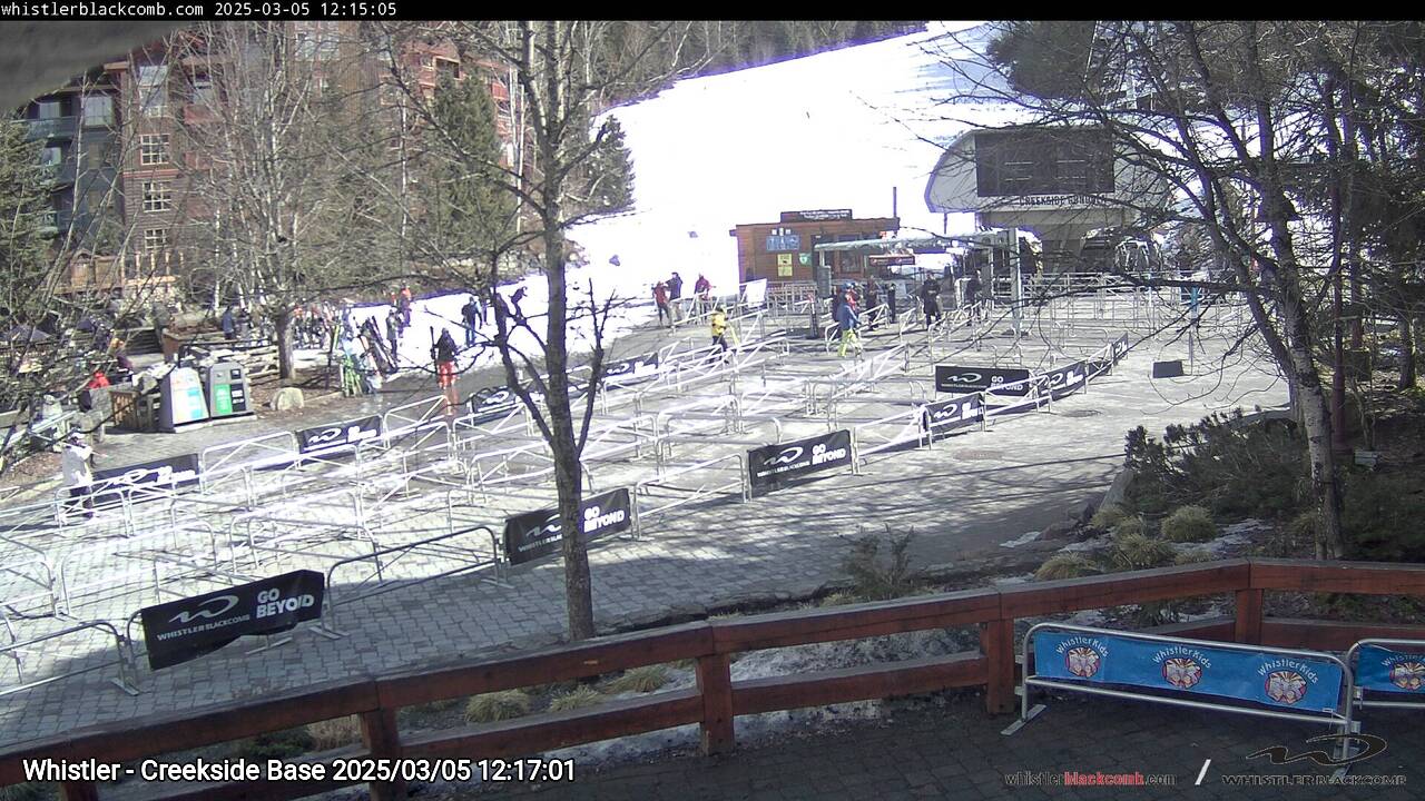 Webcam frame from Whistler - Creekside Base at 2025/03/05 12:00