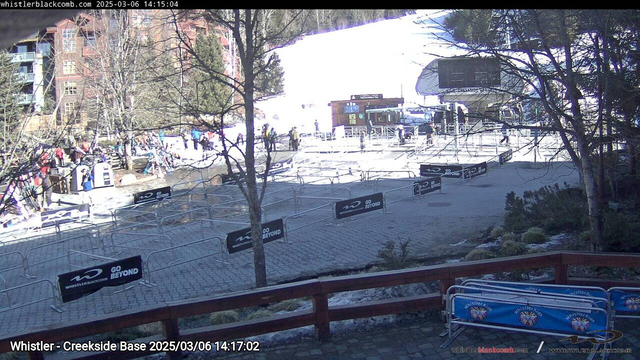Webcam frame from Whistler - Creekside Base on 2025/03/06