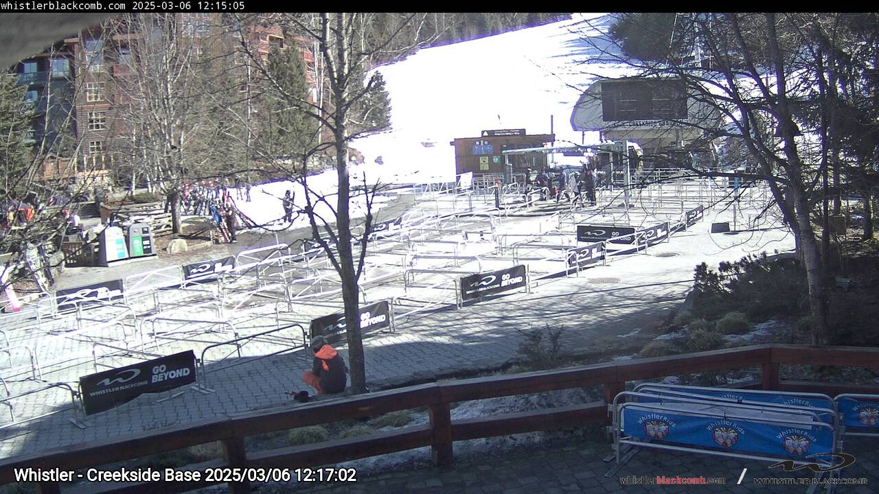 Webcam frame from Whistler - Creekside Base at 2025/03/06 12:00