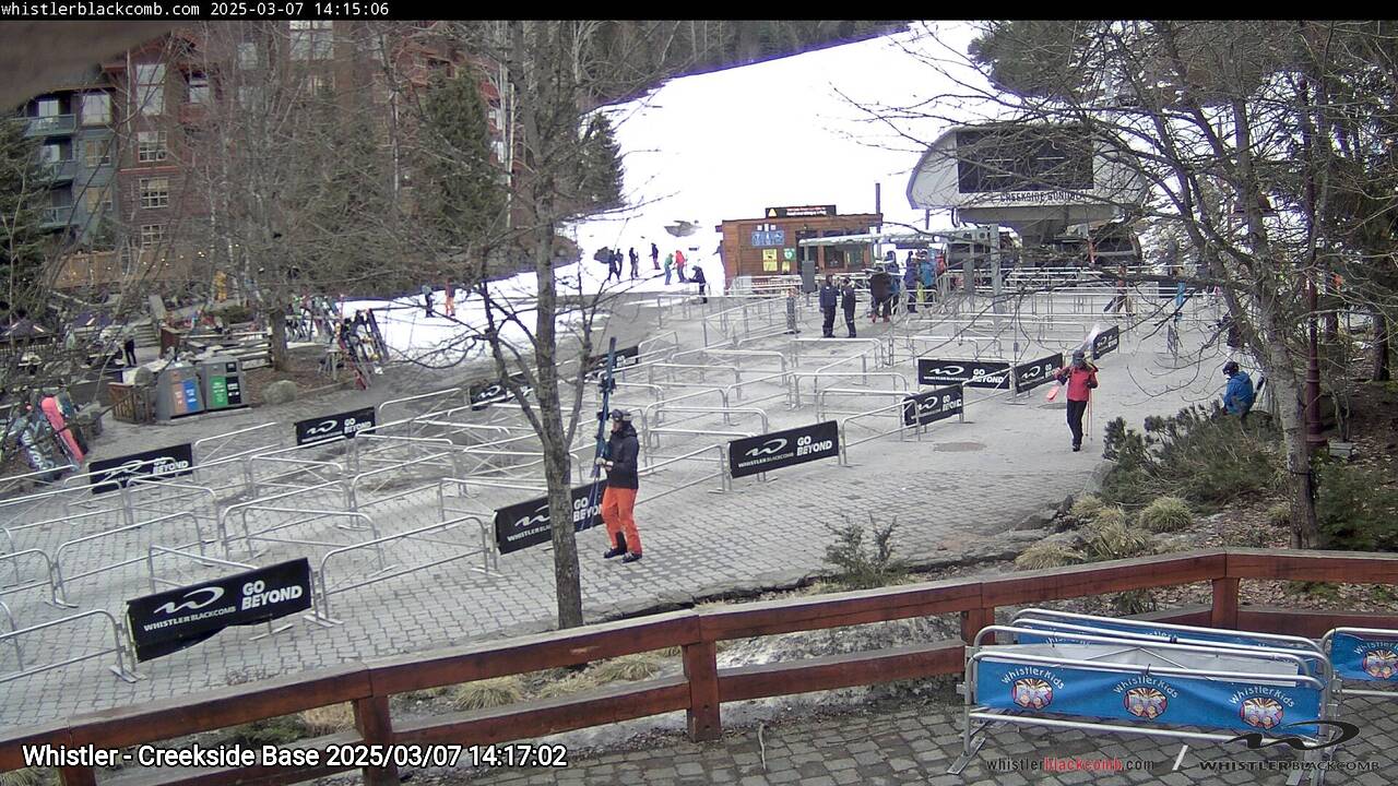 Webcam frame from Whistler - Creekside Base on 2025/03/07