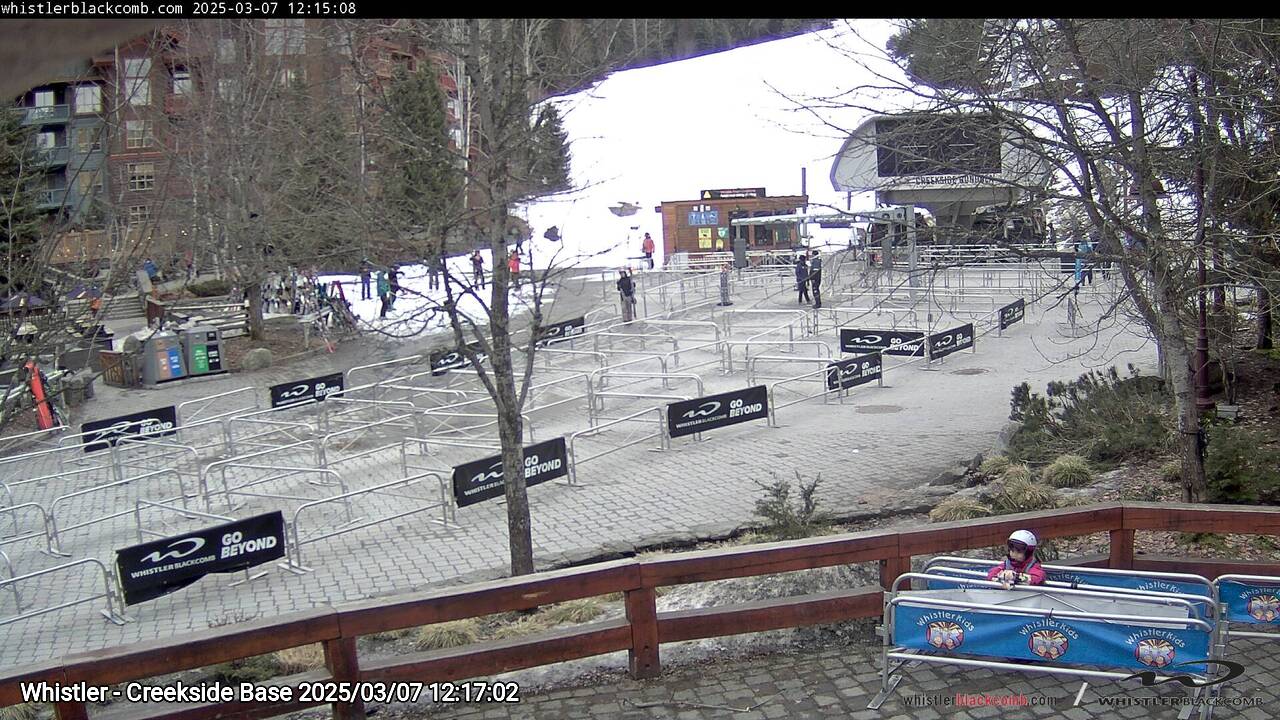 Webcam frame from Whistler - Creekside Base at 2025/03/07 12:00