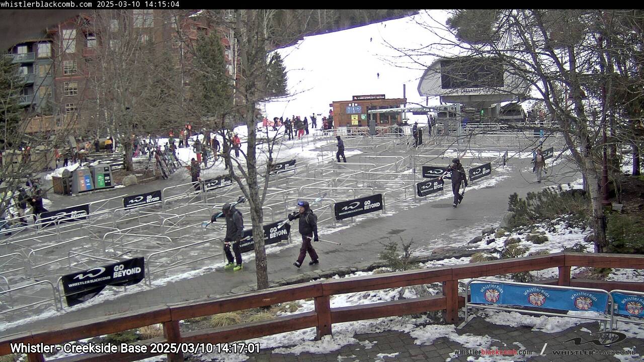 Webcam frame from Whistler - Creekside Base on 2025/03/10