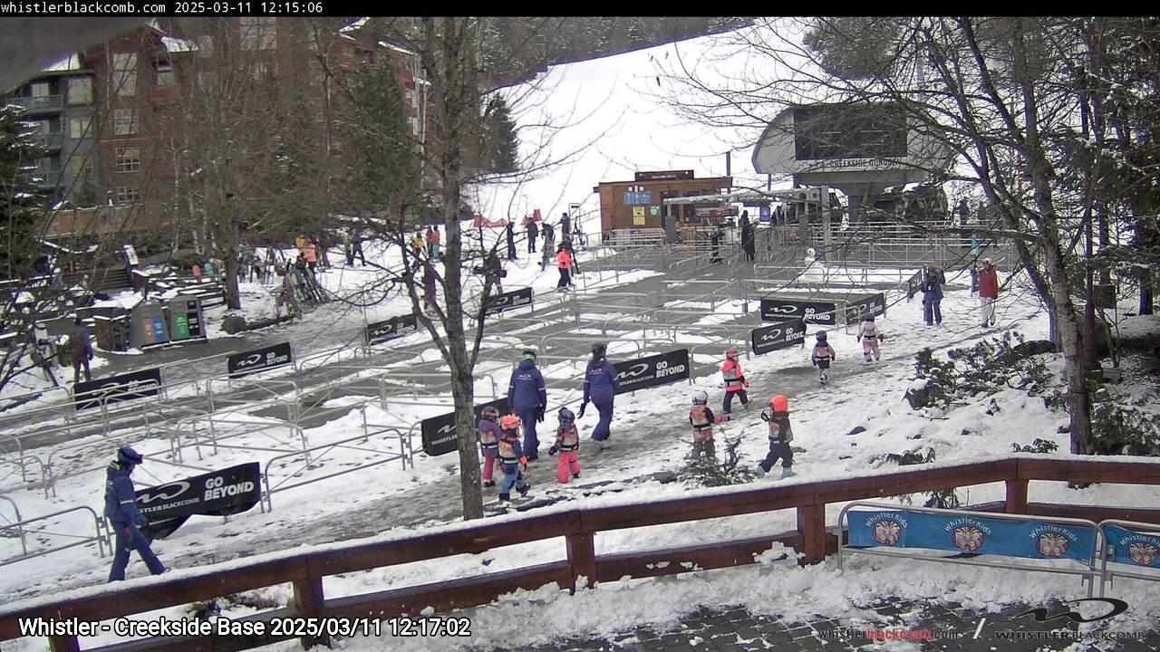 Webcam frame from Whistler - Creekside Base at 2025/03/11 12:00