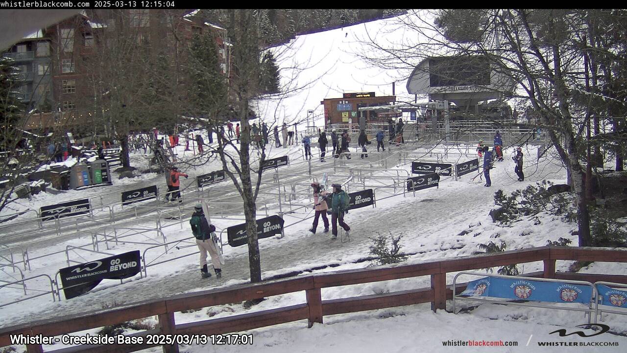 Webcam frame from Whistler - Creekside Base at 2025/03/13 12:00