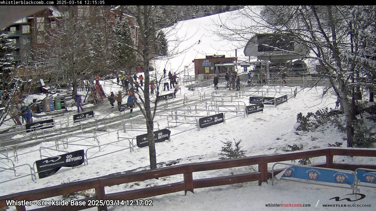 Webcam frame from Whistler - Creekside Base at 2025/03/14 12:00