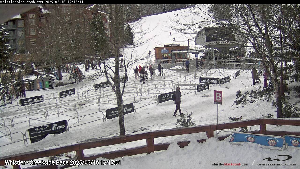 Webcam frame from Whistler - Creekside Base at 2025/03/16 12:00