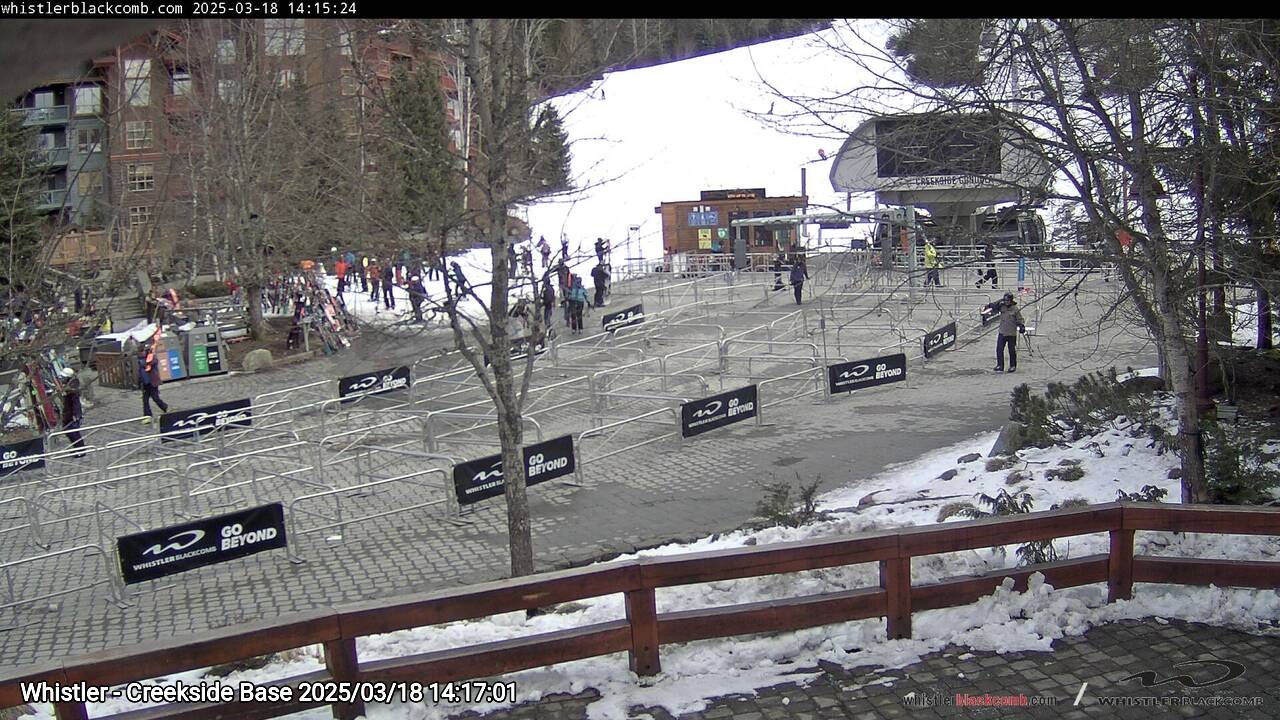 Webcam frame from Whistler - Creekside Base on 2025/03/18