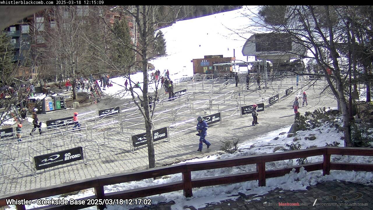 Webcam frame from Whistler - Creekside Base at 2025/03/18 12:00
