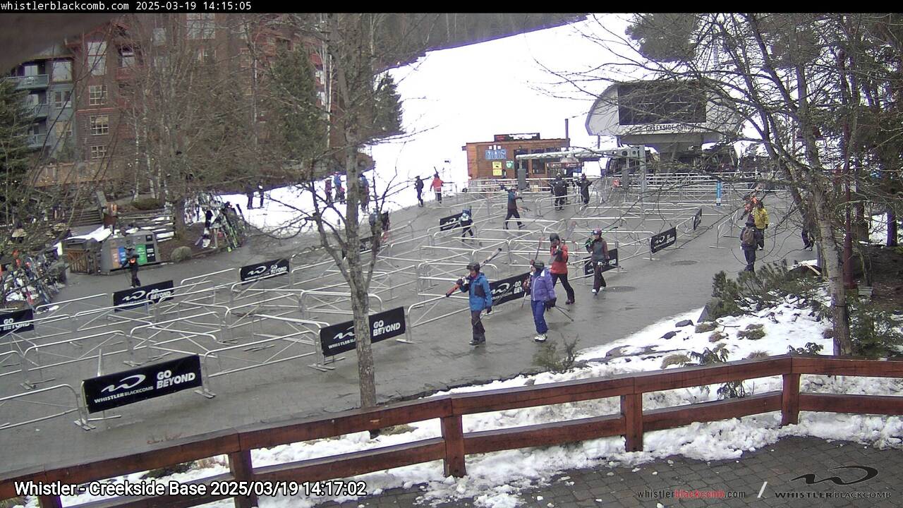 Webcam frame from Whistler - Creekside Base on 2025/03/19
