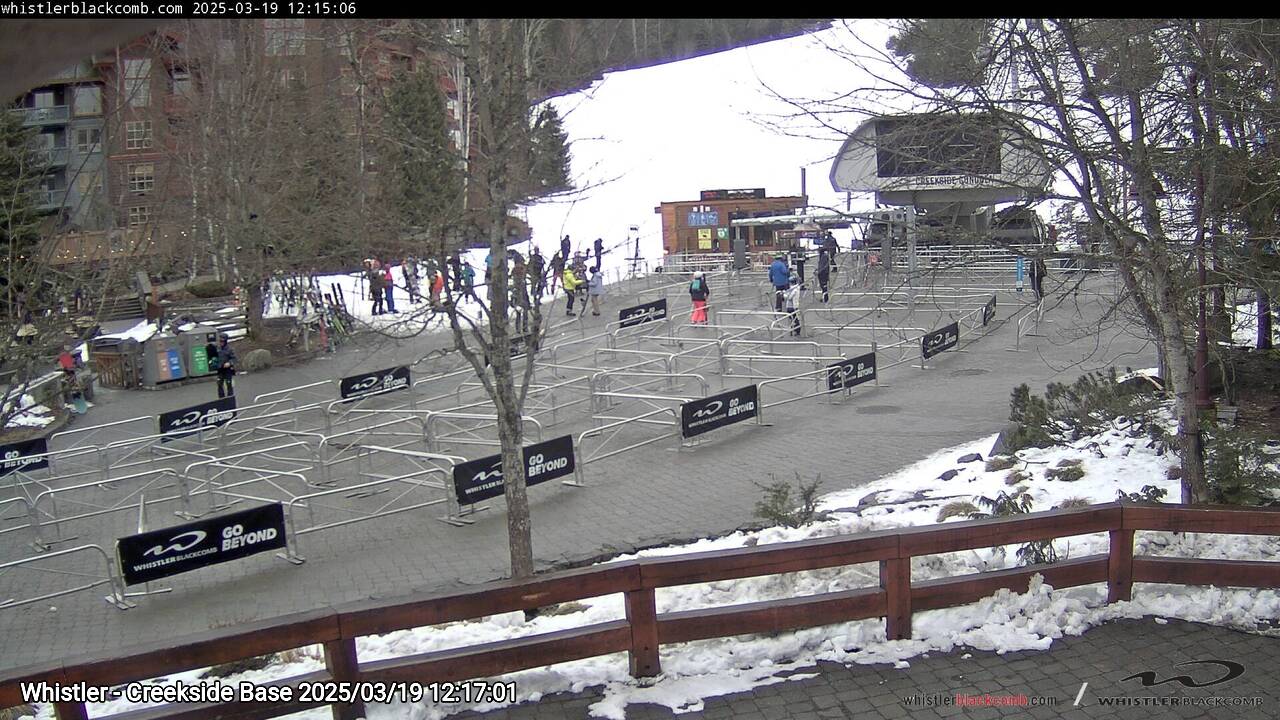 Webcam frame from Whistler - Creekside Base at 2025/03/19 12:00