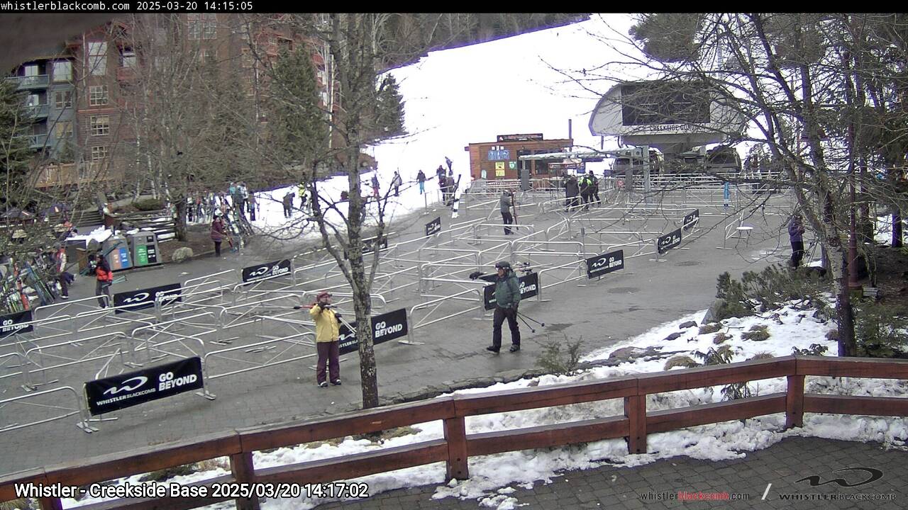 Webcam frame from Whistler - Creekside Base on 2025/03/20