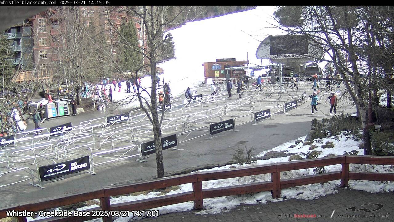 Webcam frame from Whistler - Creekside Base on 2025/03/21