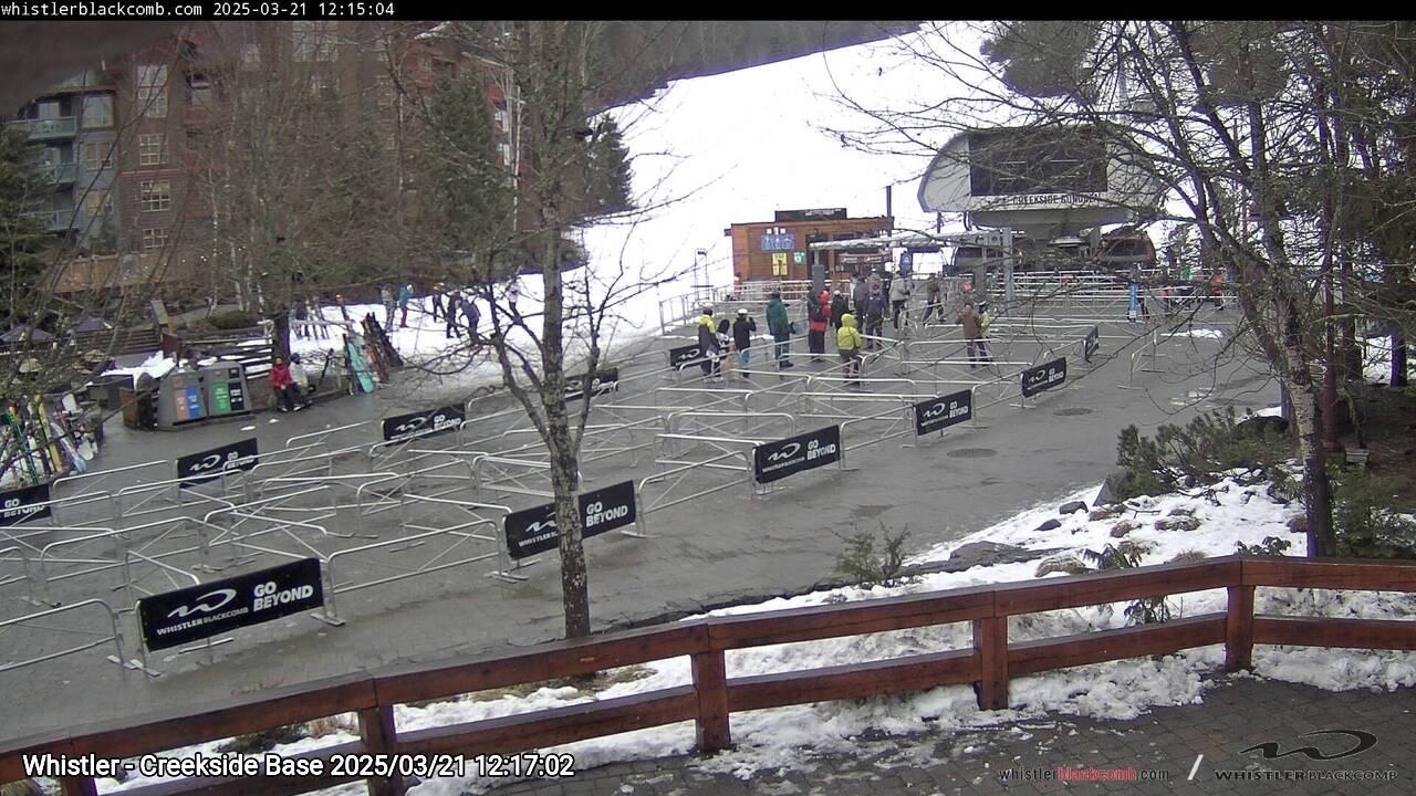 Webcam frame from Whistler - Creekside Base at 2025/03/21 12:00