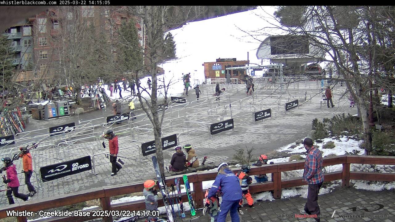 Webcam frame from Whistler - Creekside Base on 2025/03/22