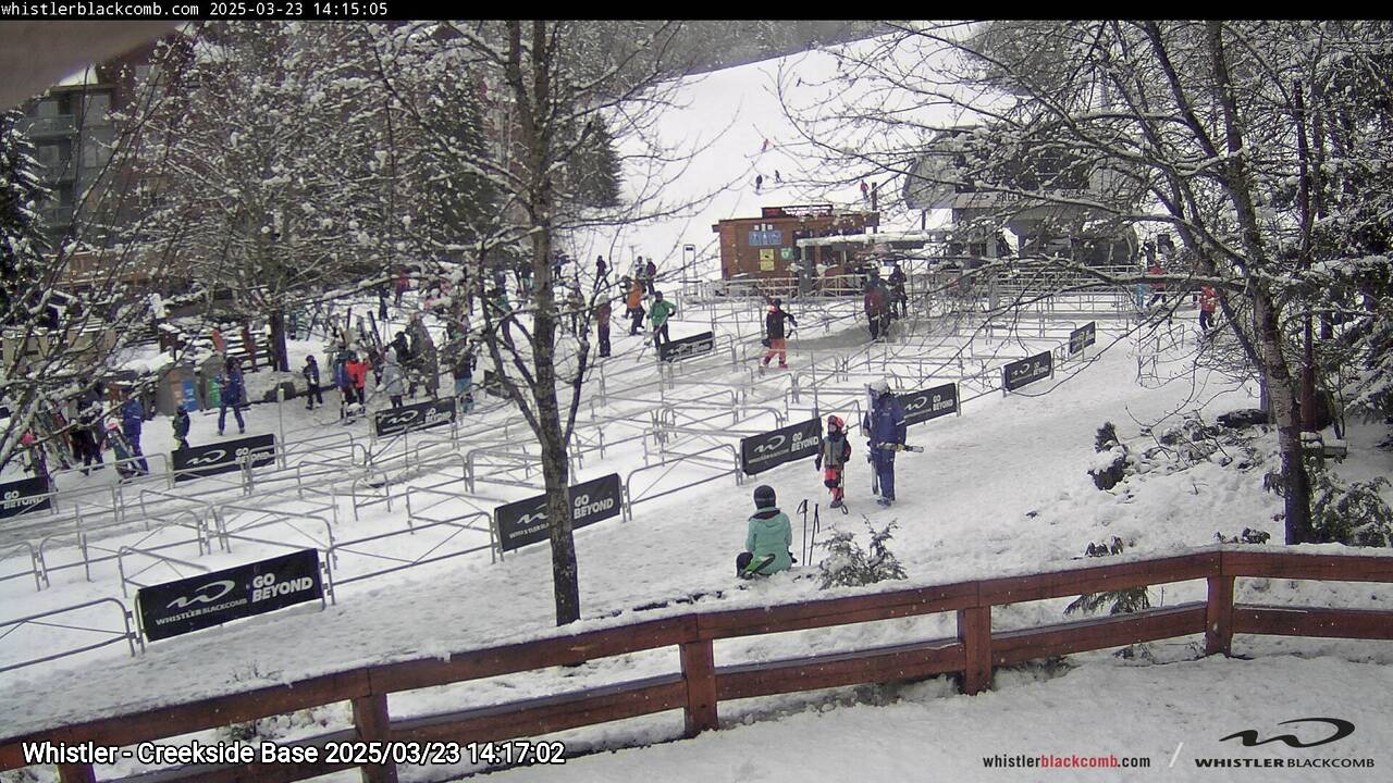 Webcam frame from Whistler - Creekside Base on 2025/03/23