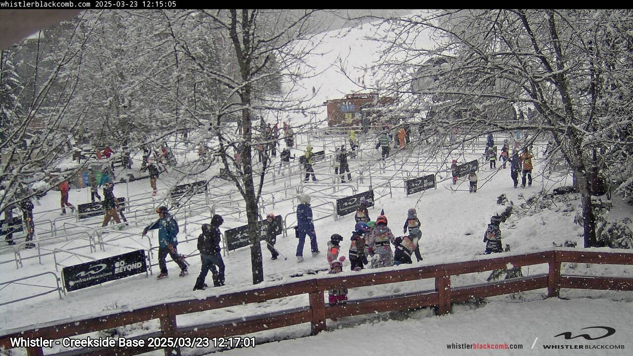 Webcam frame from Whistler - Creekside Base at 2025/03/23 12:00