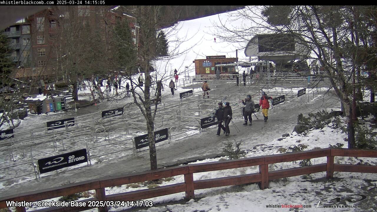 Webcam frame from Whistler - Creekside Base on 2025/03/24