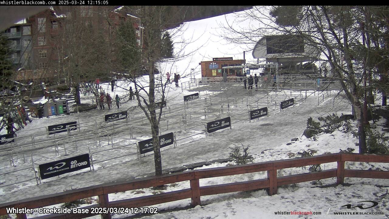 Webcam frame from Whistler - Creekside Base at 2025/03/24 12:00