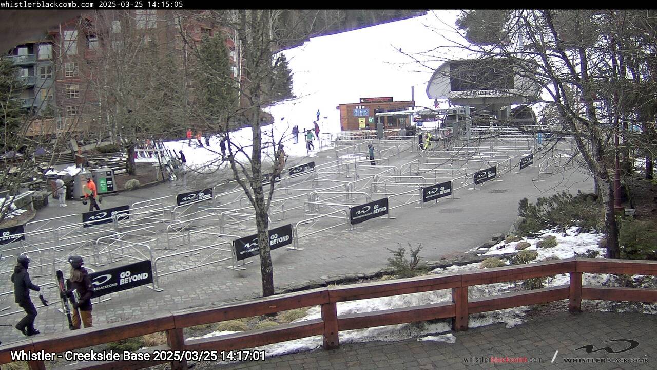 Webcam frame from Whistler - Creekside Base on 2025/03/25