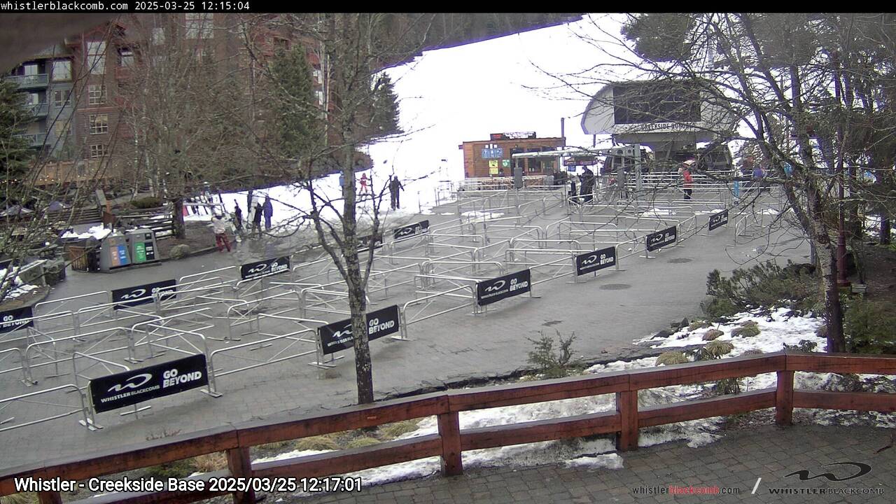 Webcam frame from Whistler - Creekside Base at 2025/03/25 12:00