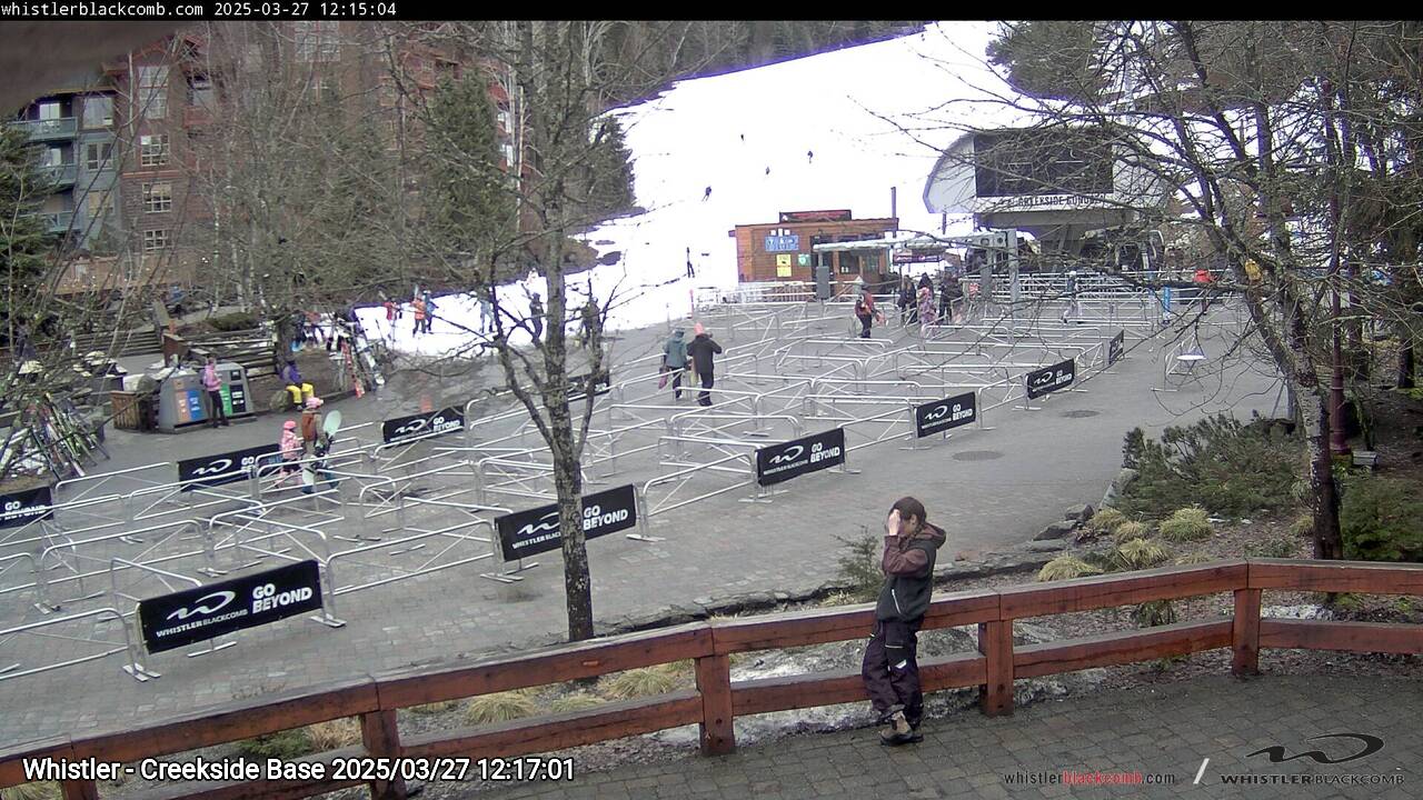 Webcam frame from Whistler - Creekside Base at 2025/03/27 12:00