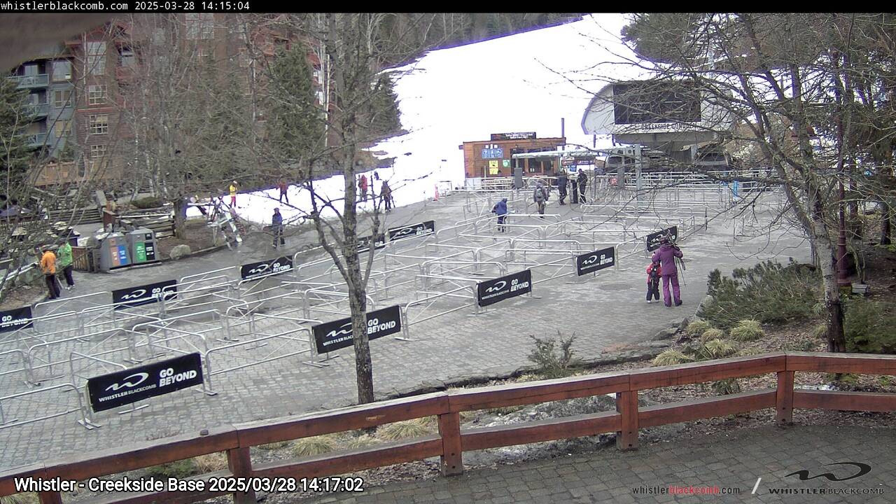 Webcam frame from Whistler - Creekside Base on 2025/03/28