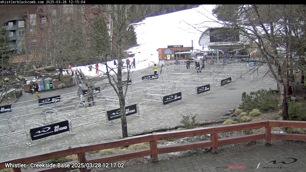 Webcam frame from Whistler - Creekside Base at 2025/03/28 12:00