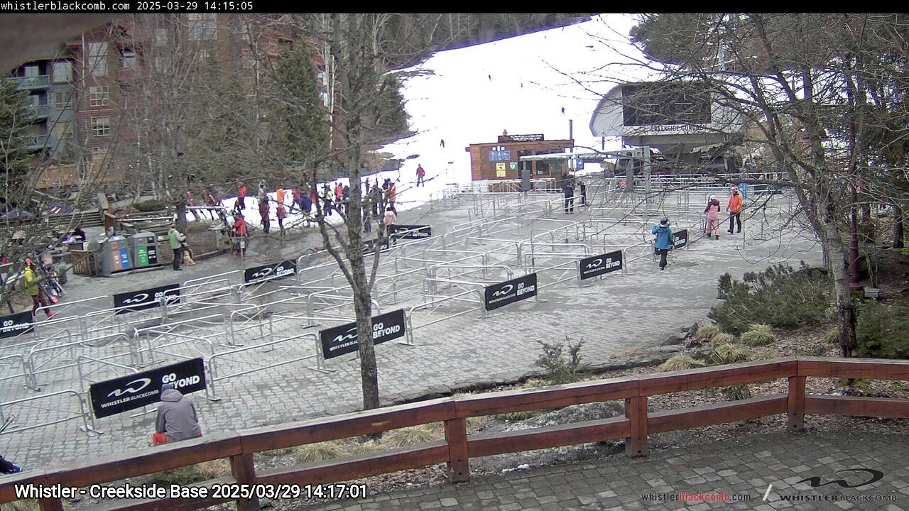 Webcam frame from Whistler - Creekside Base on 2025/03/29