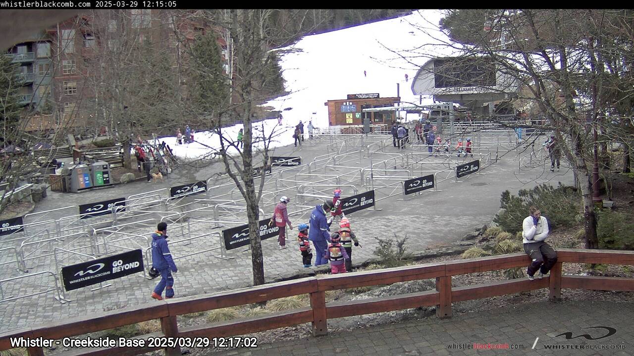 Webcam frame from Whistler - Creekside Base at 2025/03/29 12:00