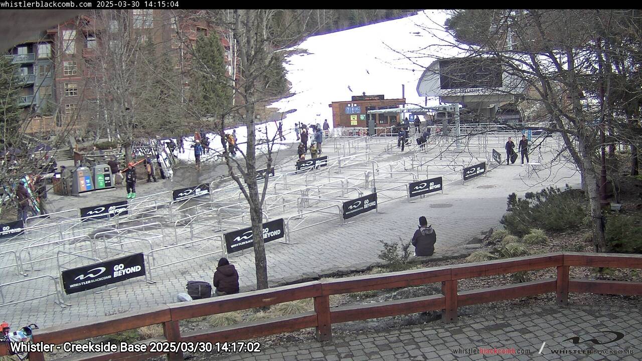 Webcam frame from Whistler - Creekside Base on 2025/03/30