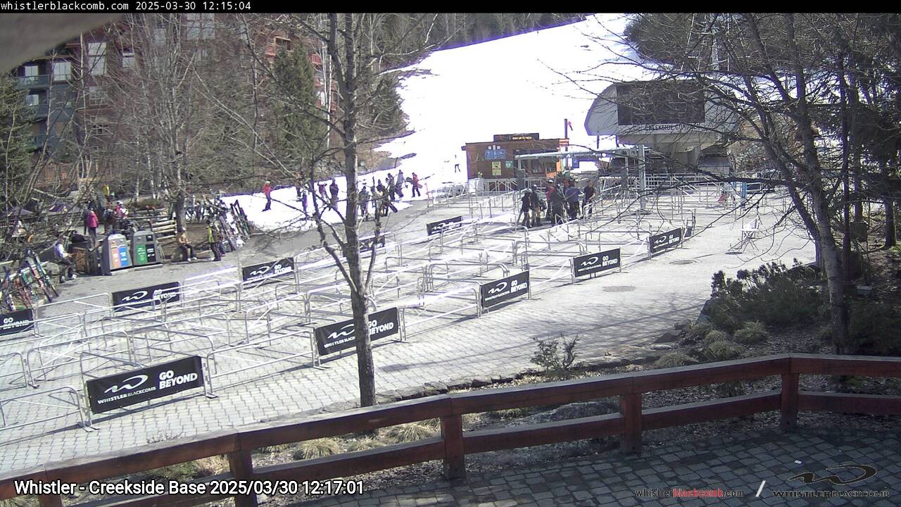 Webcam frame from Whistler - Creekside Base at 2025/03/30 12:00
