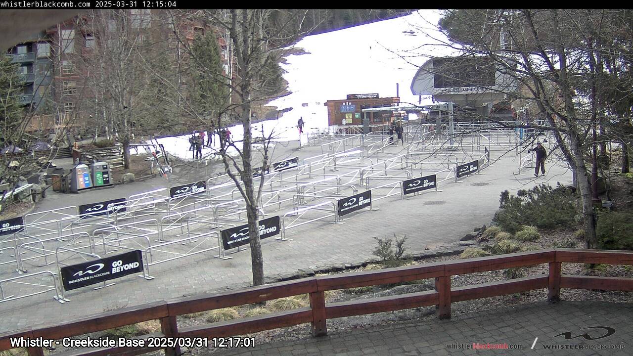 Webcam frame from Whistler - Creekside Base at 2025/03/31 12:00