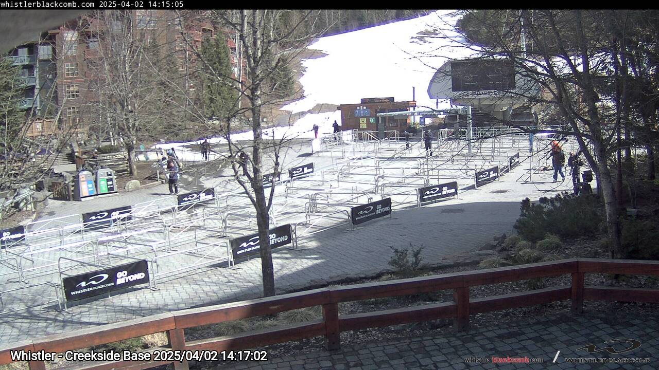 Webcam frame from Whistler - Creekside Base on 2025/04/02
