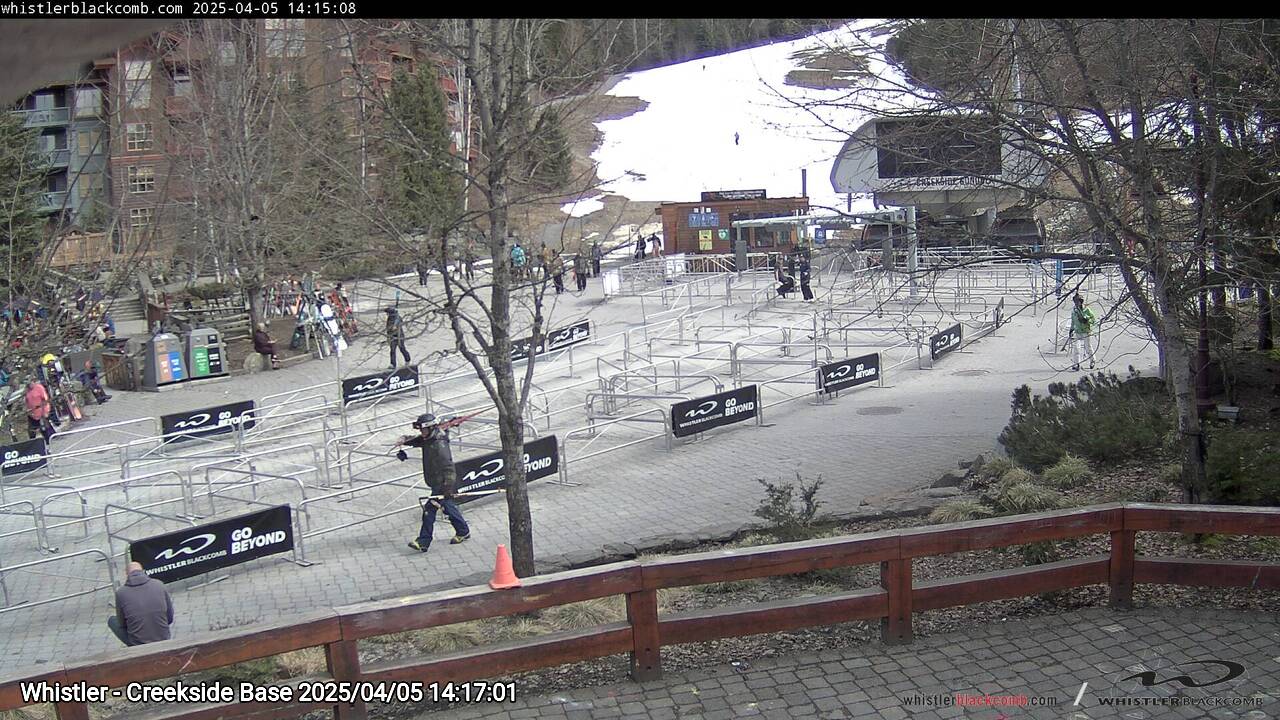 Webcam frame from Whistler - Creekside Base on 2025/04/05