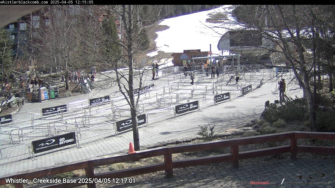 Webcam frame from Whistler - Creekside Base at 2025/04/05 12:00