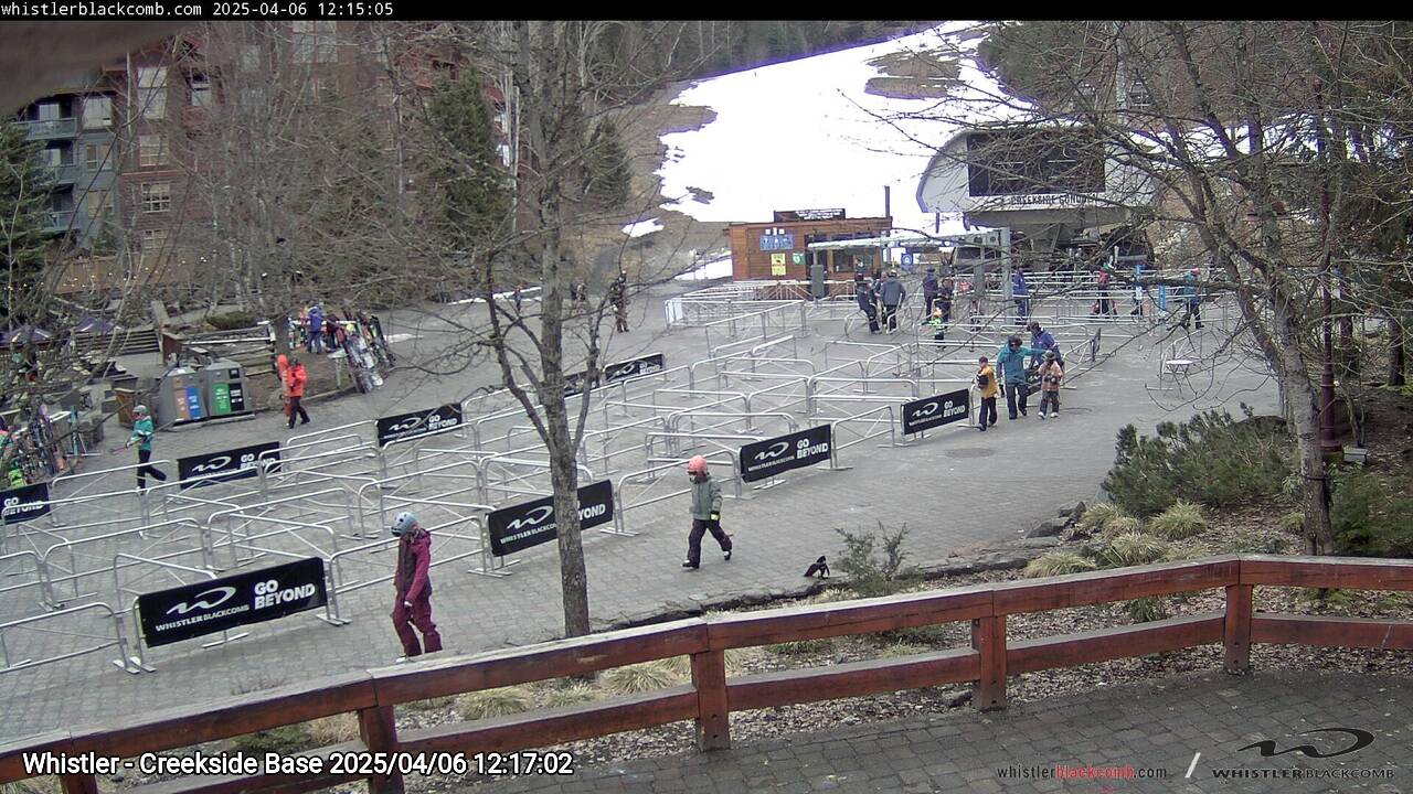 Webcam frame from Whistler - Creekside Base at 2025/04/06 12:00