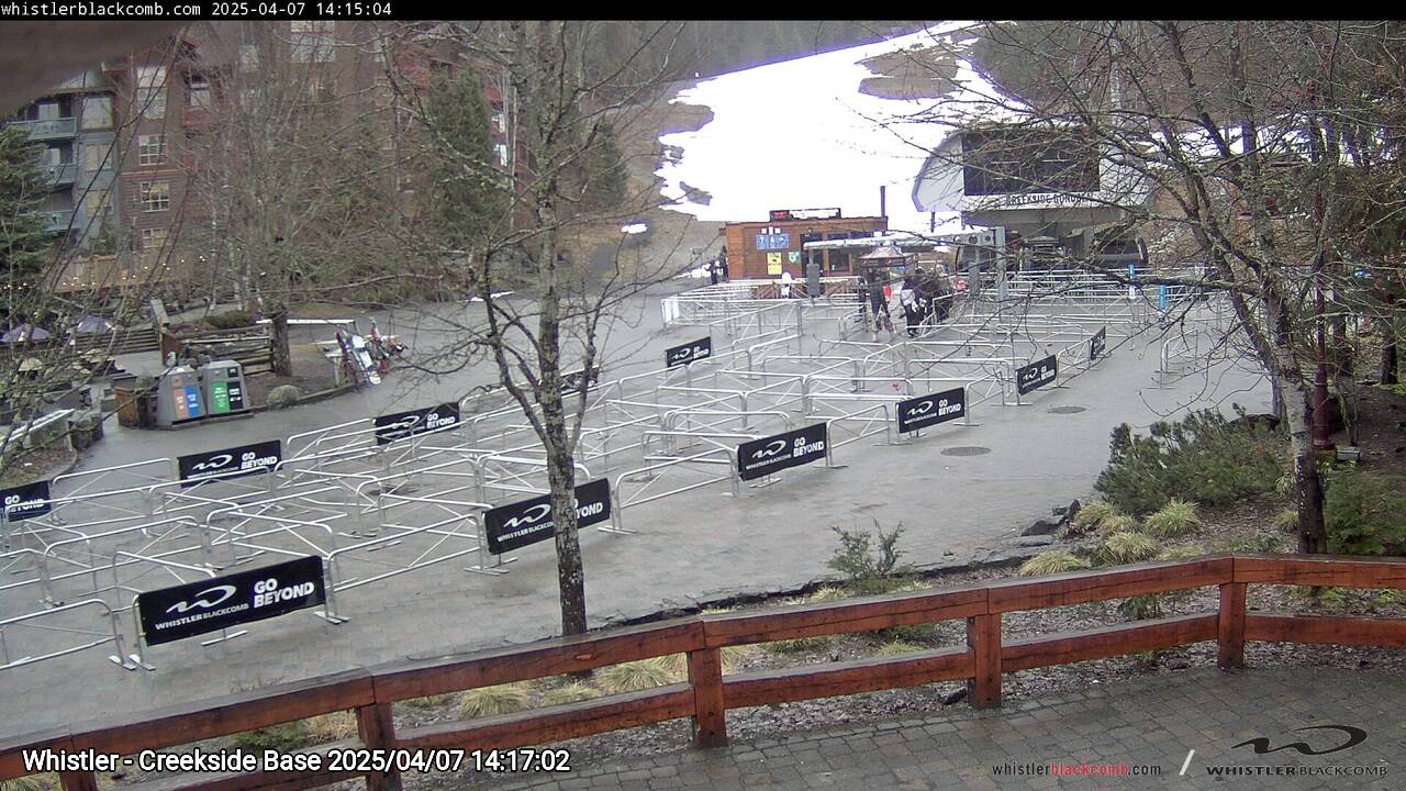 Webcam frame from Whistler - Creekside Base on 2025/04/07