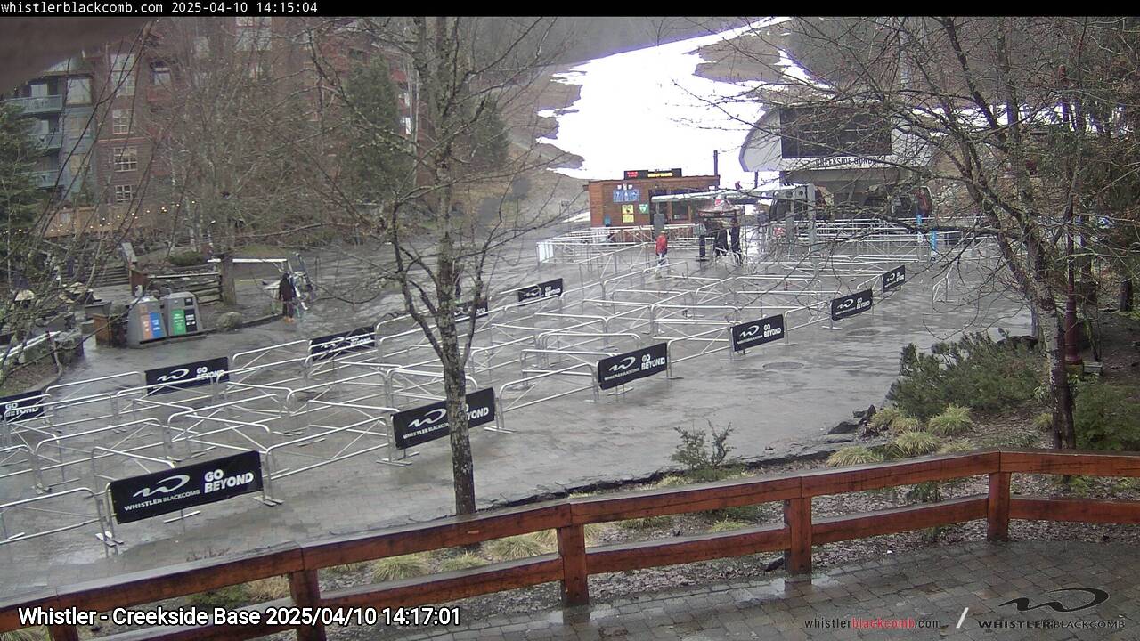 Webcam frame from Whistler - Creekside Base on 2025/04/10