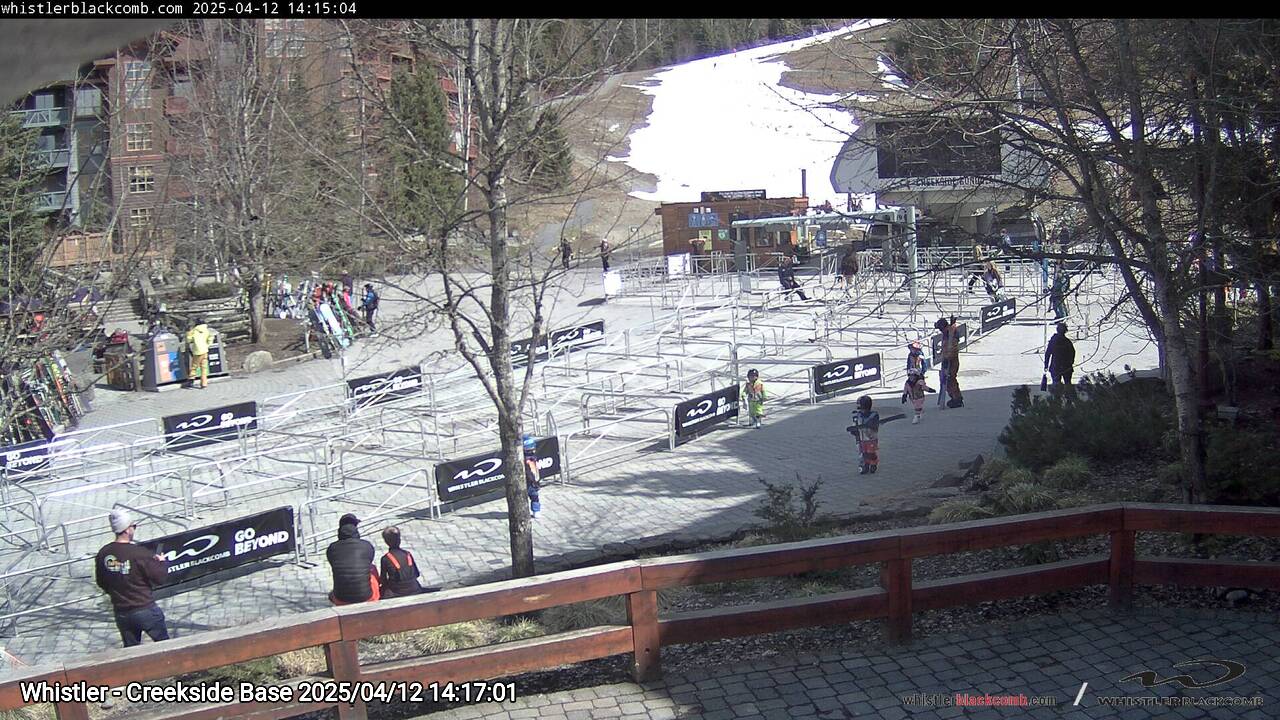 Webcam frame from Whistler - Creekside Base on 2025/04/12