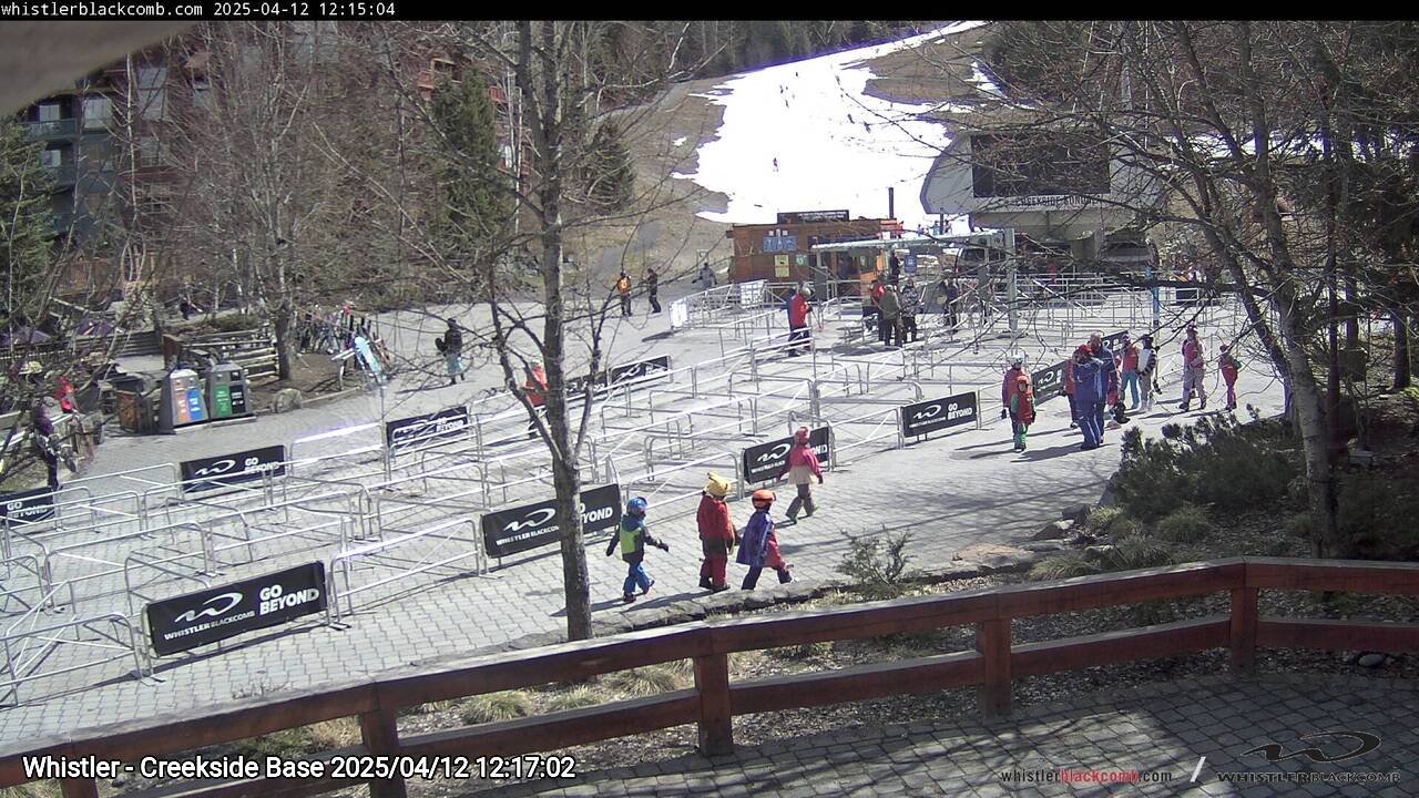 Webcam frame from Whistler - Creekside Base at 2025/04/12 12:00