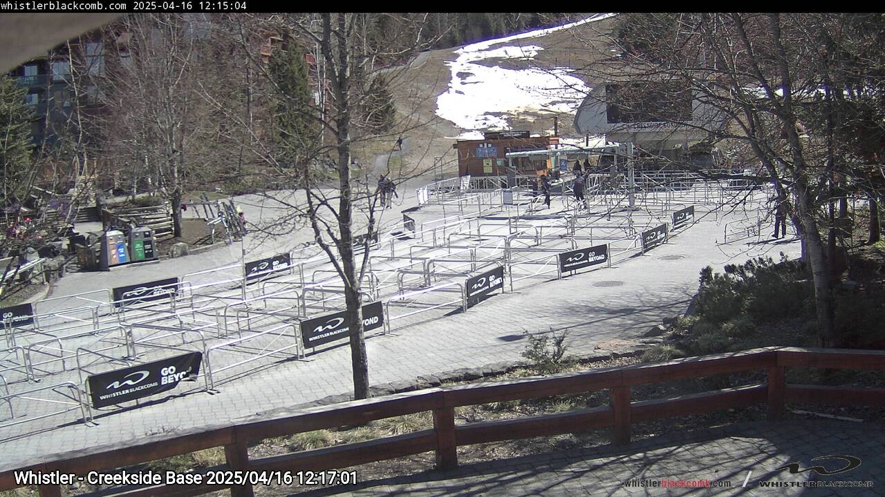 Webcam frame from Whistler - Creekside Base at 2025/04/16 12:00