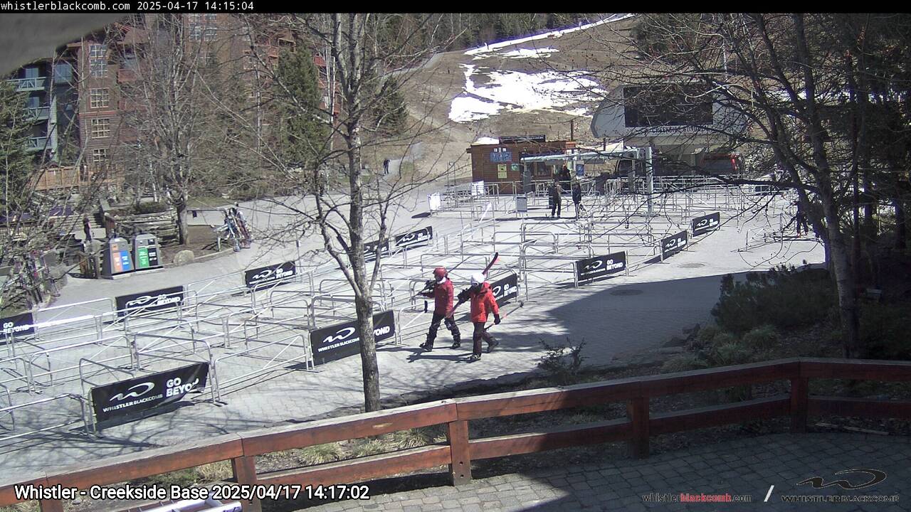 Webcam frame from Whistler - Creekside Base on 2025/04/17