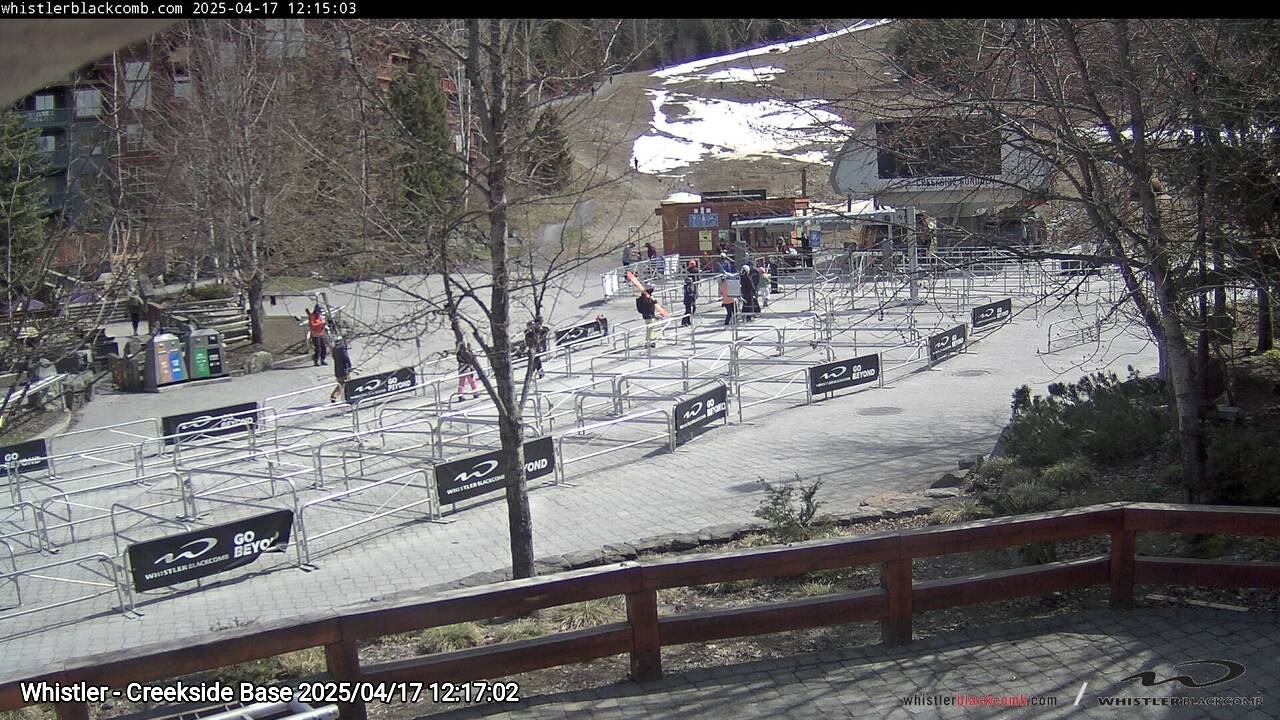 Webcam frame from Whistler - Creekside Base at 2025/04/17 12:00
