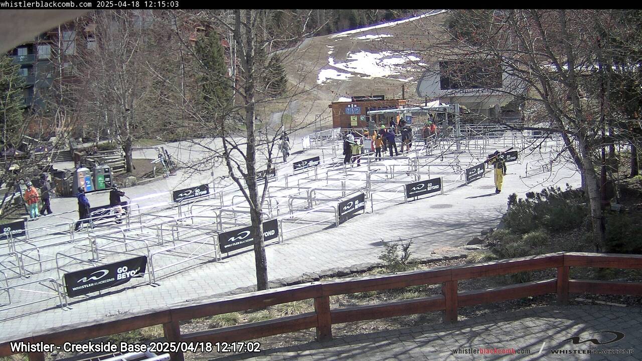 Webcam frame from Whistler - Creekside Base at 2025/04/18 12:00